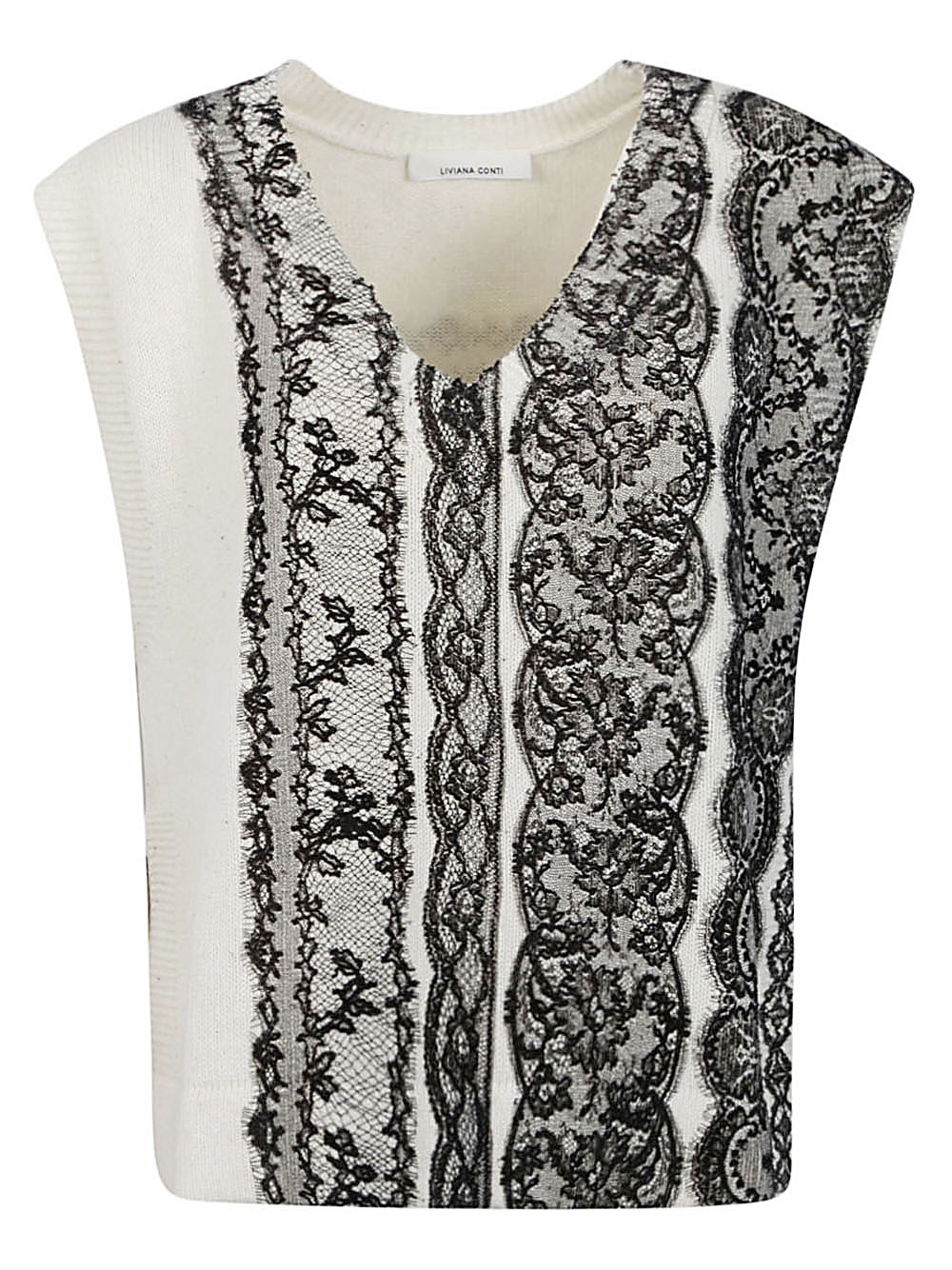 Liviana Conti LIVIANA CONTI- Embroidered Wool Blend Vest