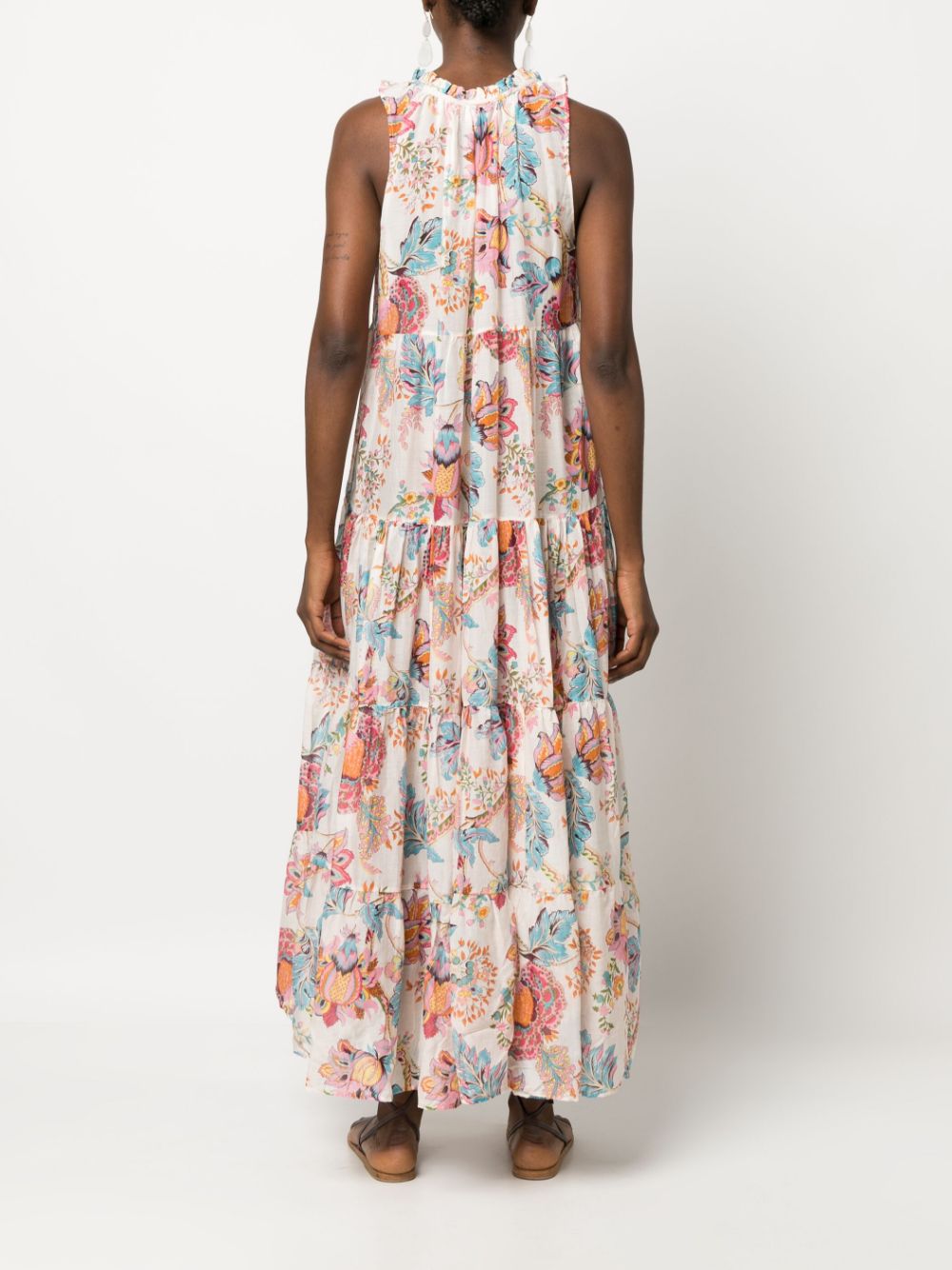 Anjuna ANJUNA- Printed Cotton Blend Silk Maxi Dress