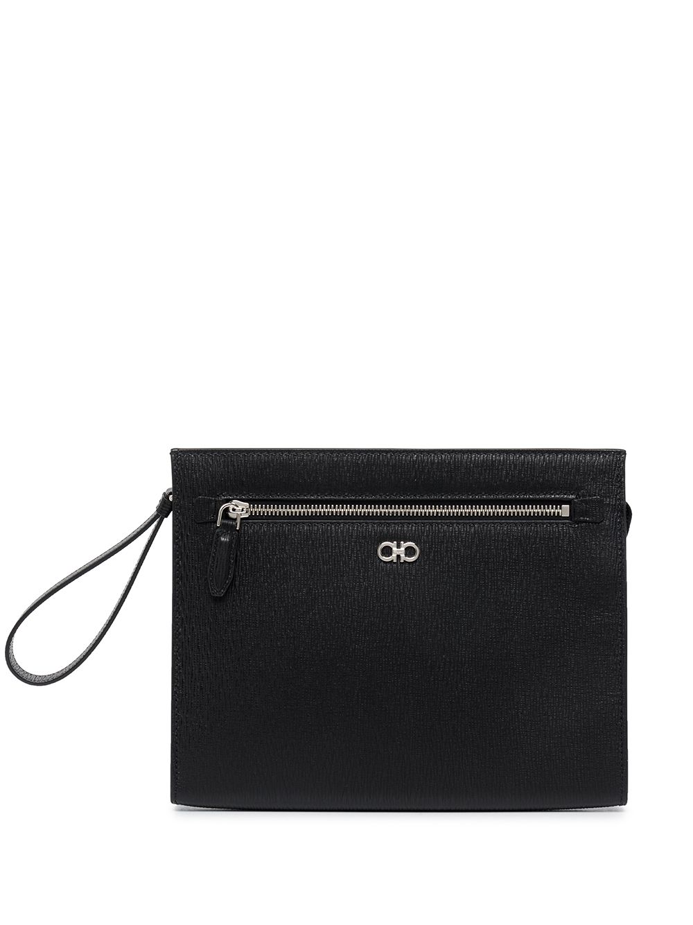 Ferragamo FERRAGAMO- Gancini Leather Clutch