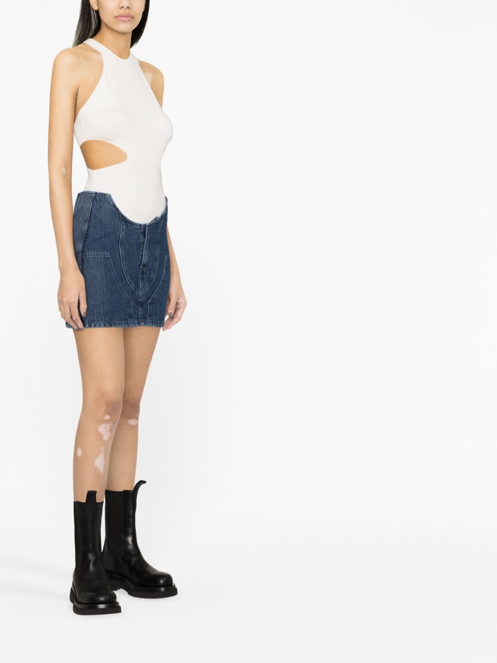 OFF-WHITE OFF-WHITE- Denim Mini Skirt