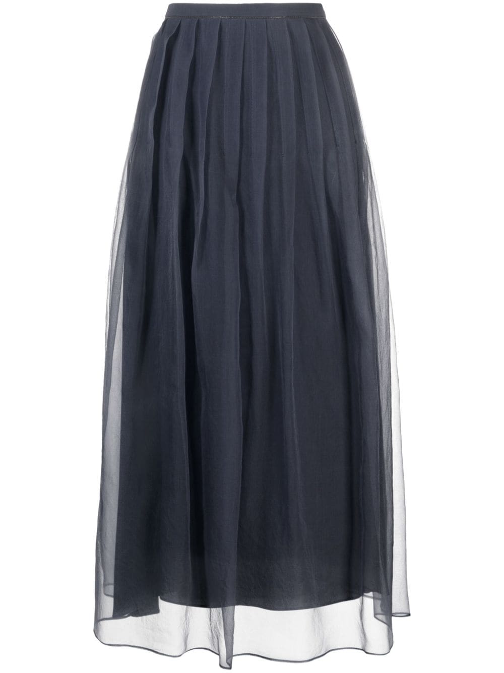 Brunello Cucinelli BRUNELLO CUCINELLI- Pleated Silk Skirt