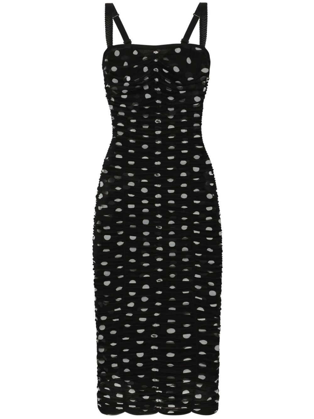 Dolce & Gabbana DOLCE & GABBANA- Dots Print Midi Dress