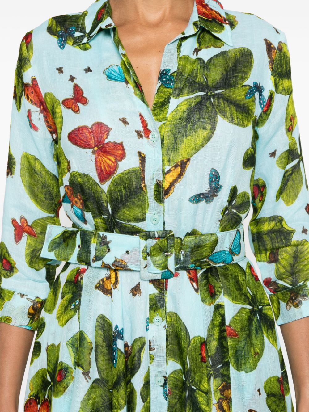 Samantha Sung SAMANTHA SUNG- Butterfly Print Shirt Dress