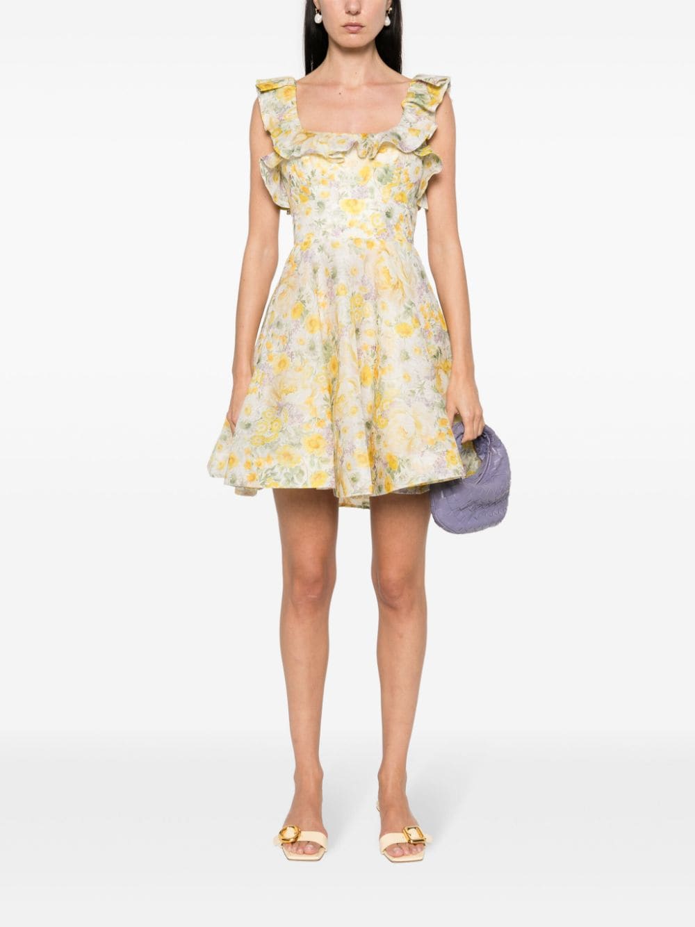 Zimmermann ZIMMERMANN- Floral Print Linen And Silk Blend Mini Dress