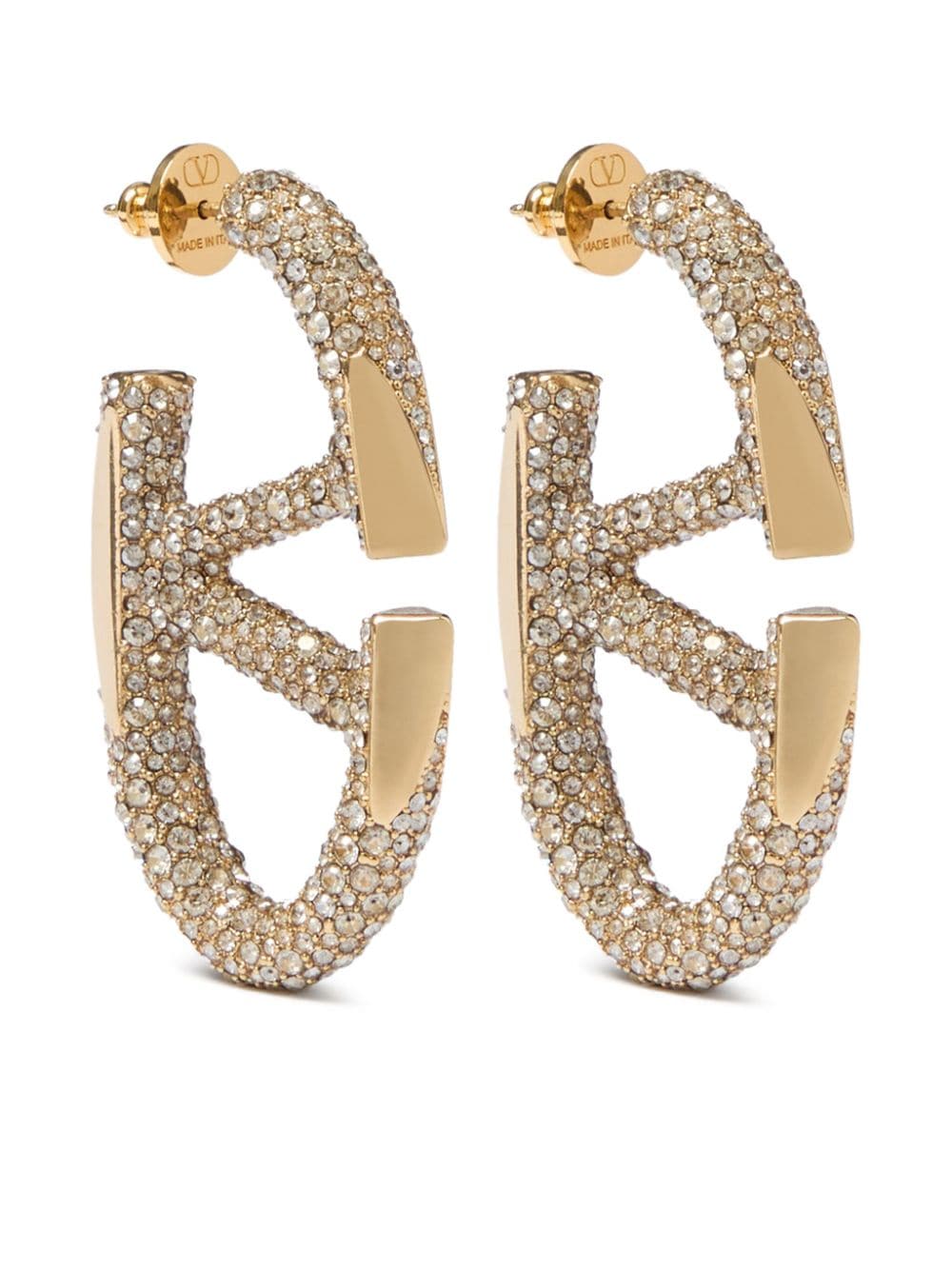 VALENTINO GARAVANI VALENTINO GARAVANI- Vlogo Bold Strass Embellished Earrings