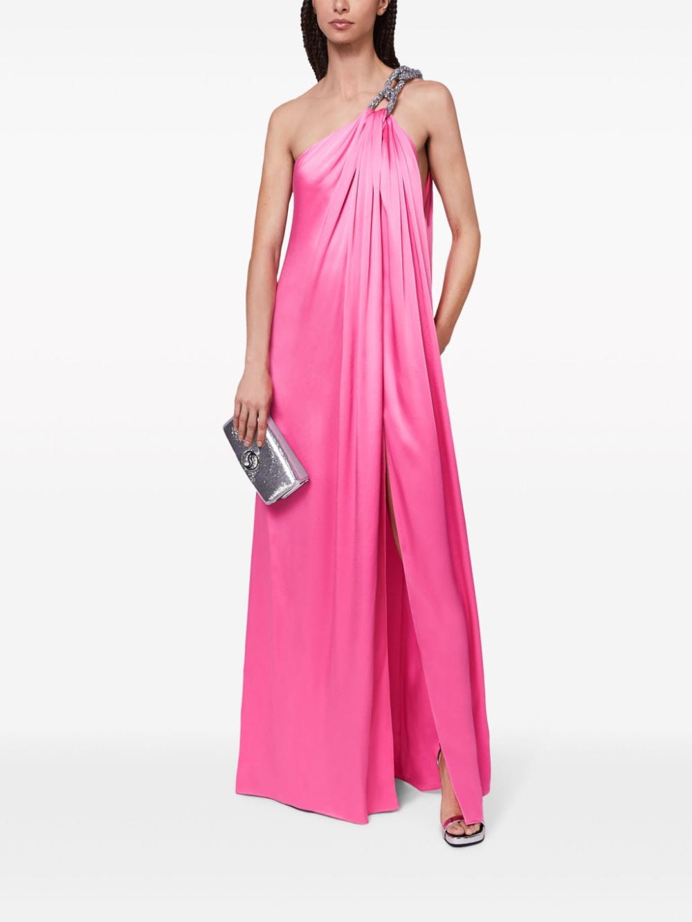 Stella McCartney STELLA MCCARTNEY- Crystal One-shoulder Long Dress