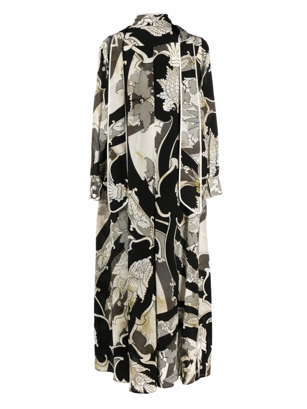 For restless sleepers FOR RESTLESS SLEEPERS- Printed Silk Long Dress