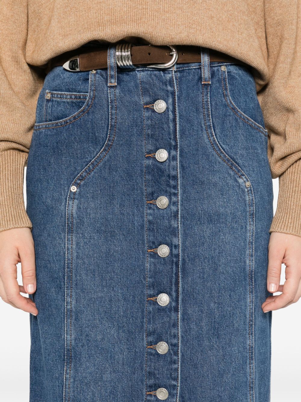 Marant Étoile MARANT ETOILE- Vandy Denim Cotton Skirt