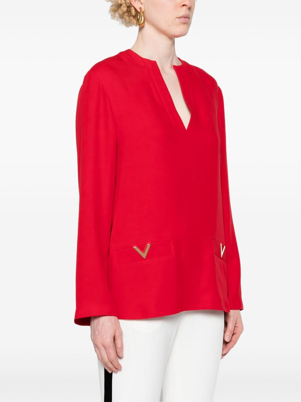 Valentino VALENTINO- Vlogo Silk Blouse