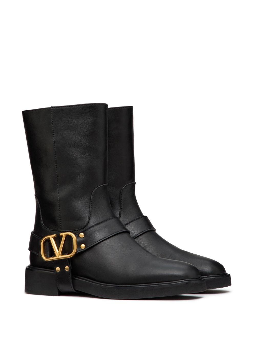 VALENTINO GARAVANI VALENTINO GARAVANI- Vlogo Signature Leather Boots