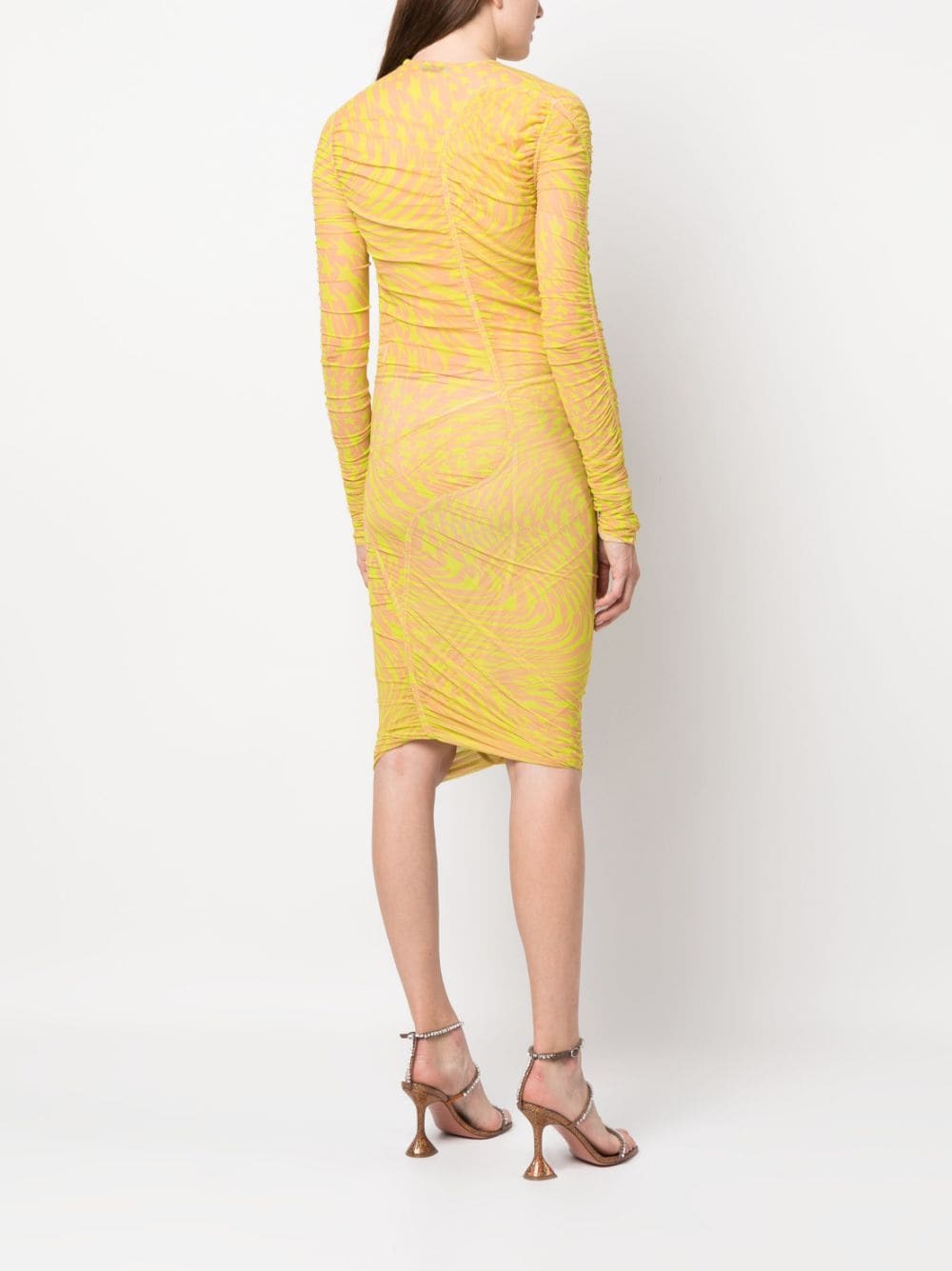 Mugler MUGLER- Printed Pencil Midi Dress