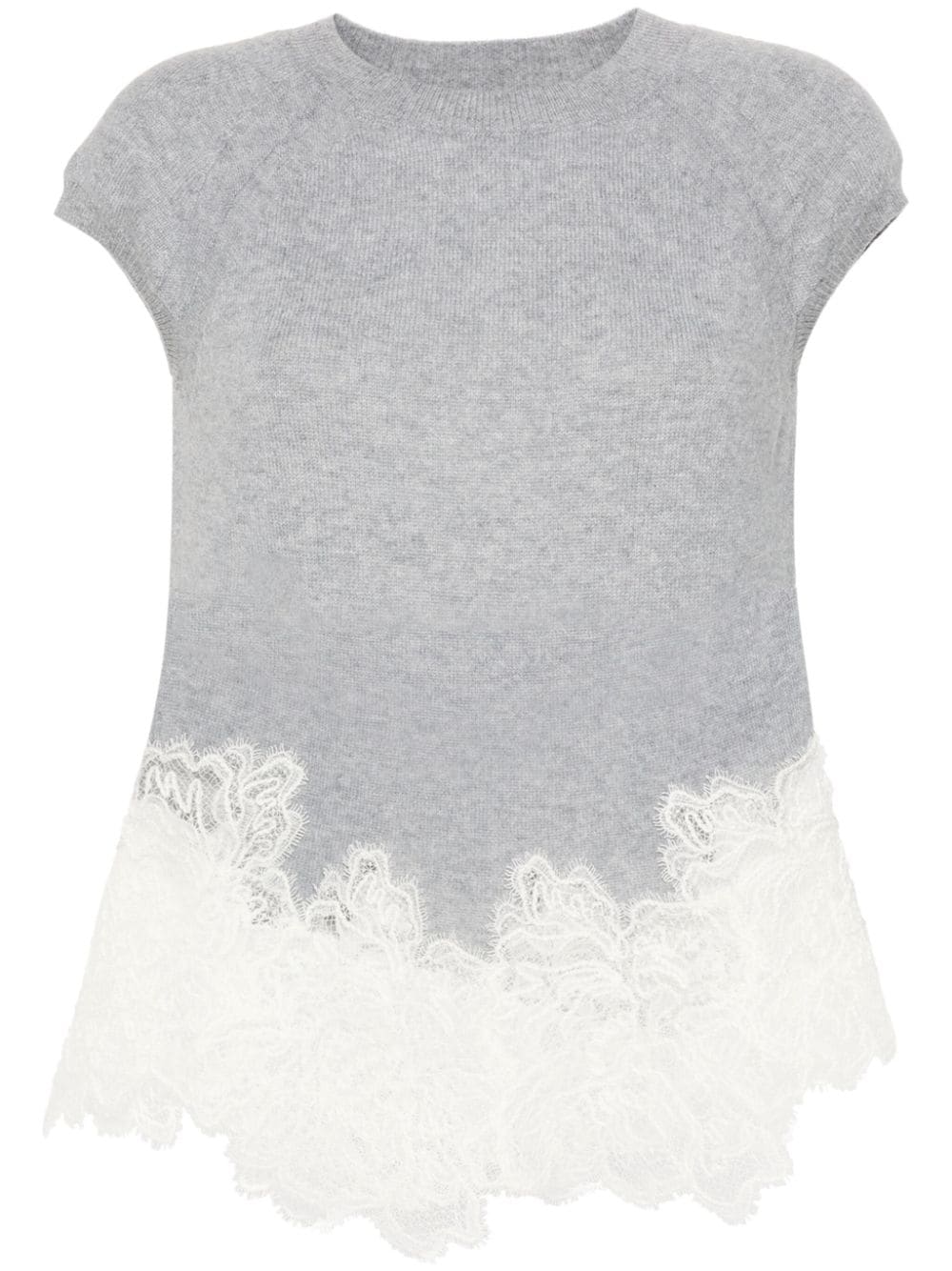 Ermanno Scervino ERMANNO SCERVINO- Embroidered Wool T-shirt