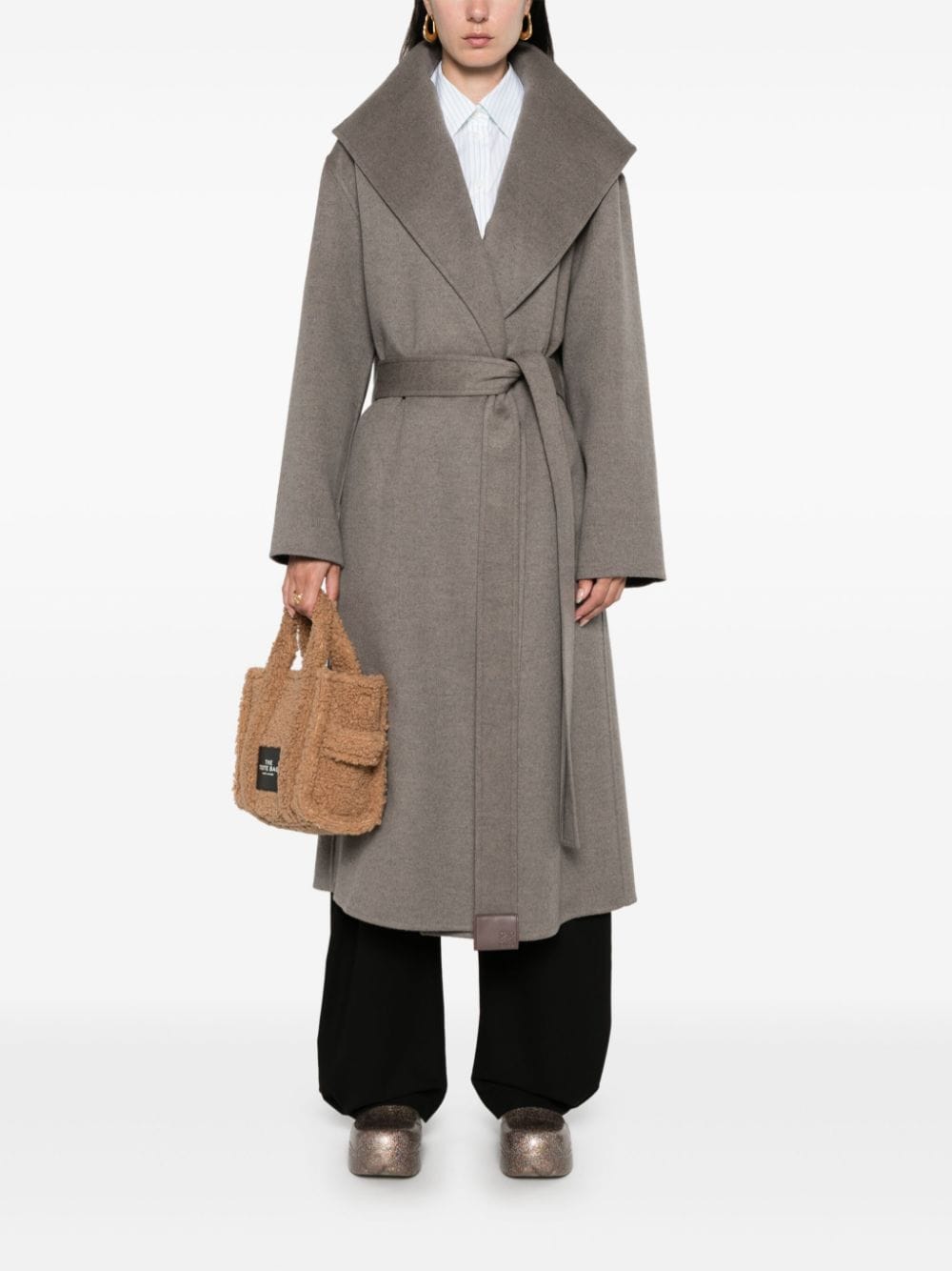 Loewe LOEWE- Wool And Cashmere Blend Belted Coat