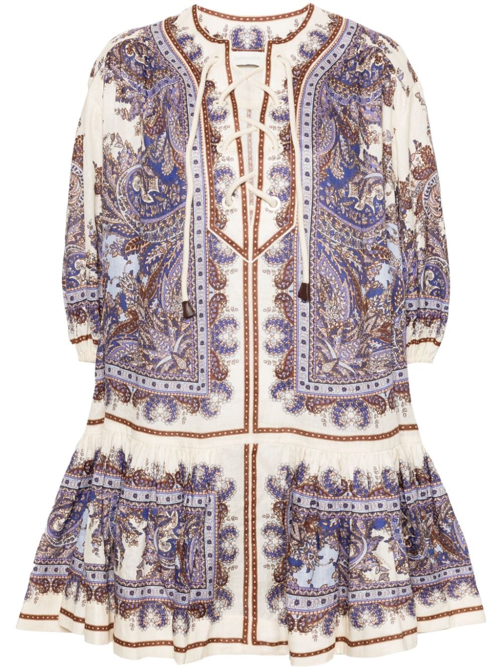 Zimmermann ZIMMERMANN- Paisley Print Linen Mini Dress