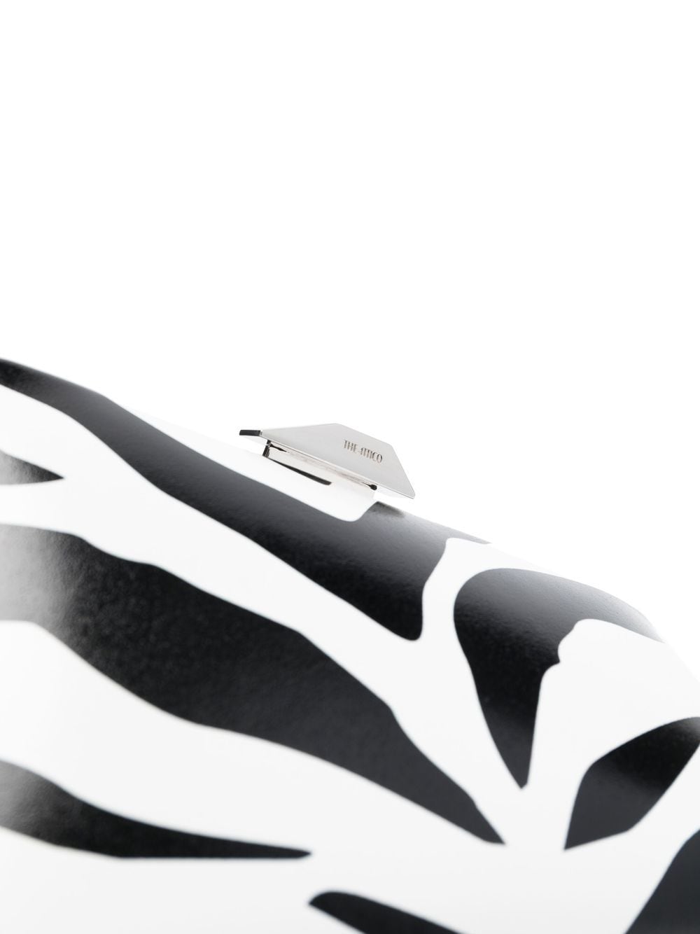 The Attico THE ATTICO- Midnight Zebra Pattern Leather Clutch Bag