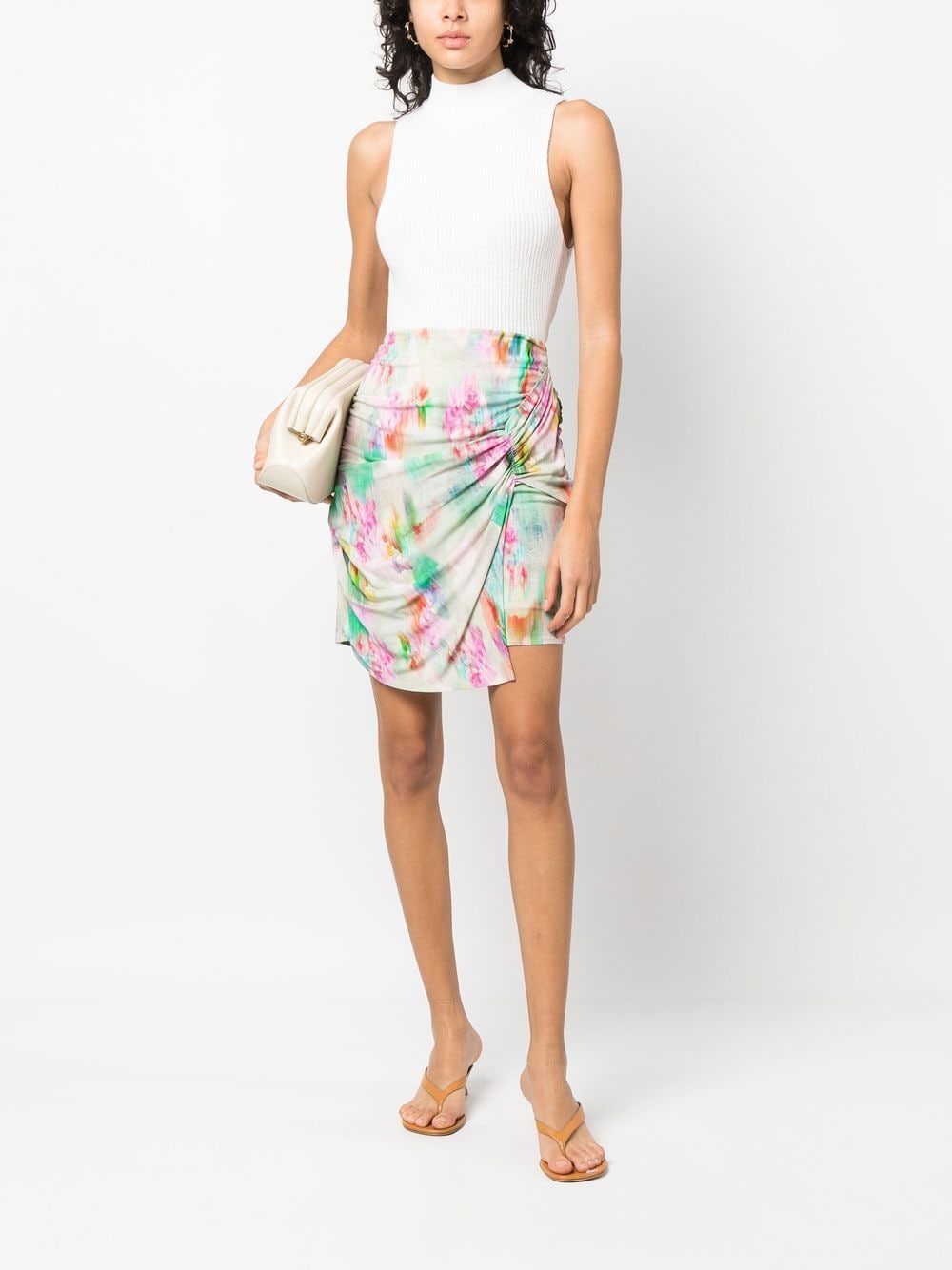 Iro IRO- Printed Short Wrap Skirt