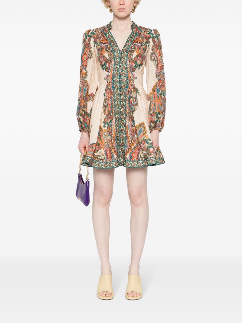 Zimmermann ZIMMERMANN- Paisley Print Linen Mini Dress