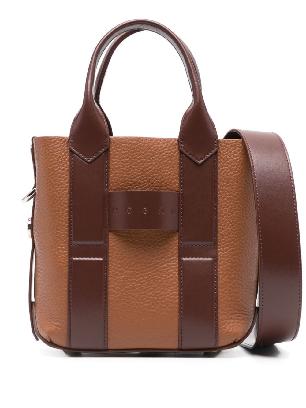 Hogan HOGAN- Script Small Leather Tote Bag