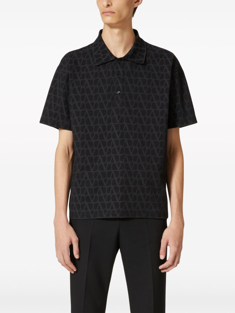 Valentino VALENTINO- Toile Iconographe Cotton Polo Shirt