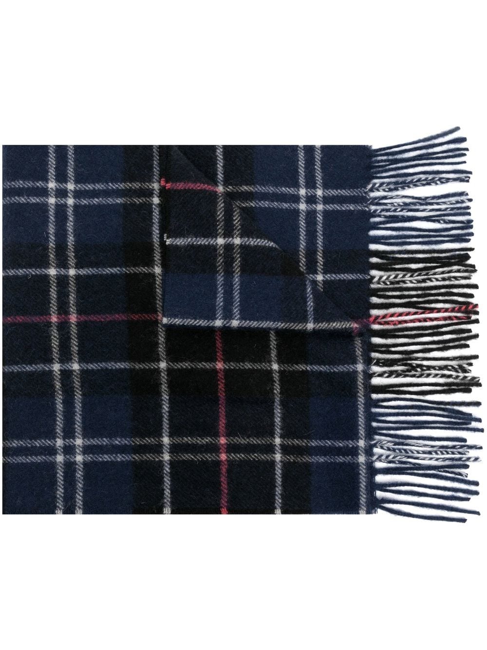 Barbour BARBOUR- Wool Scarf With Tartan Motif