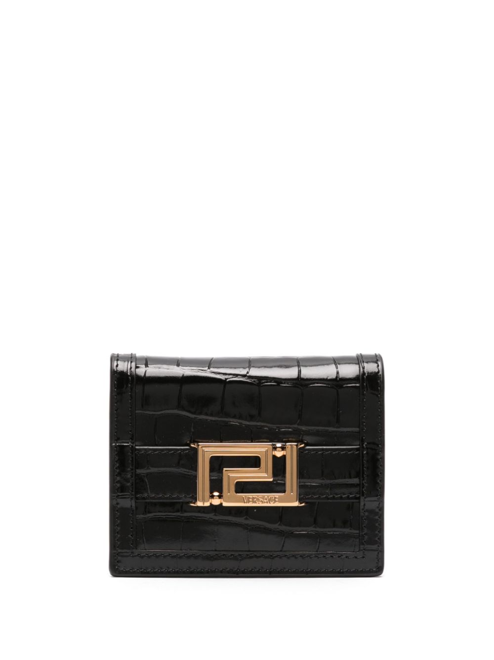 Versace VERSACE- Greca Goddess Leather Wallet