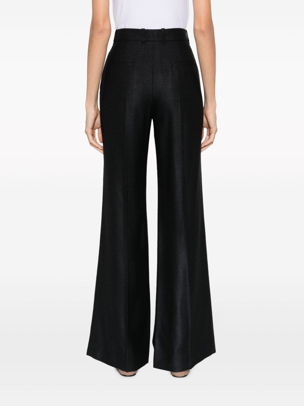 Chloé CHLOÉ- Wool And Silk Blend Flared Leg Trousers