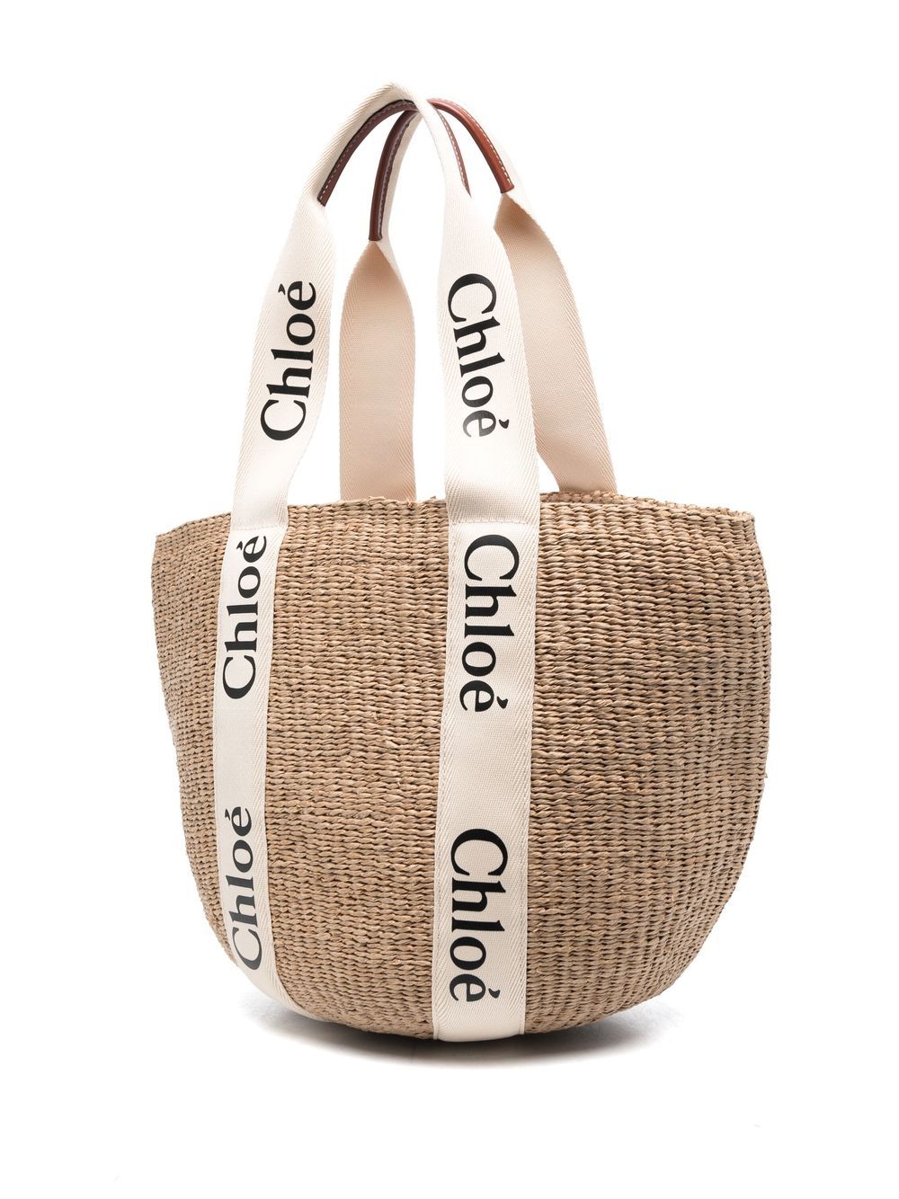 Chloé CHLOÉ- Woody Large Straw Basket Bag