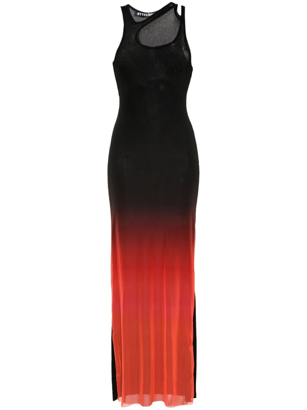 Ottolinger OTTOLINGER- Fade Print Mesh Tank Maxi Dress