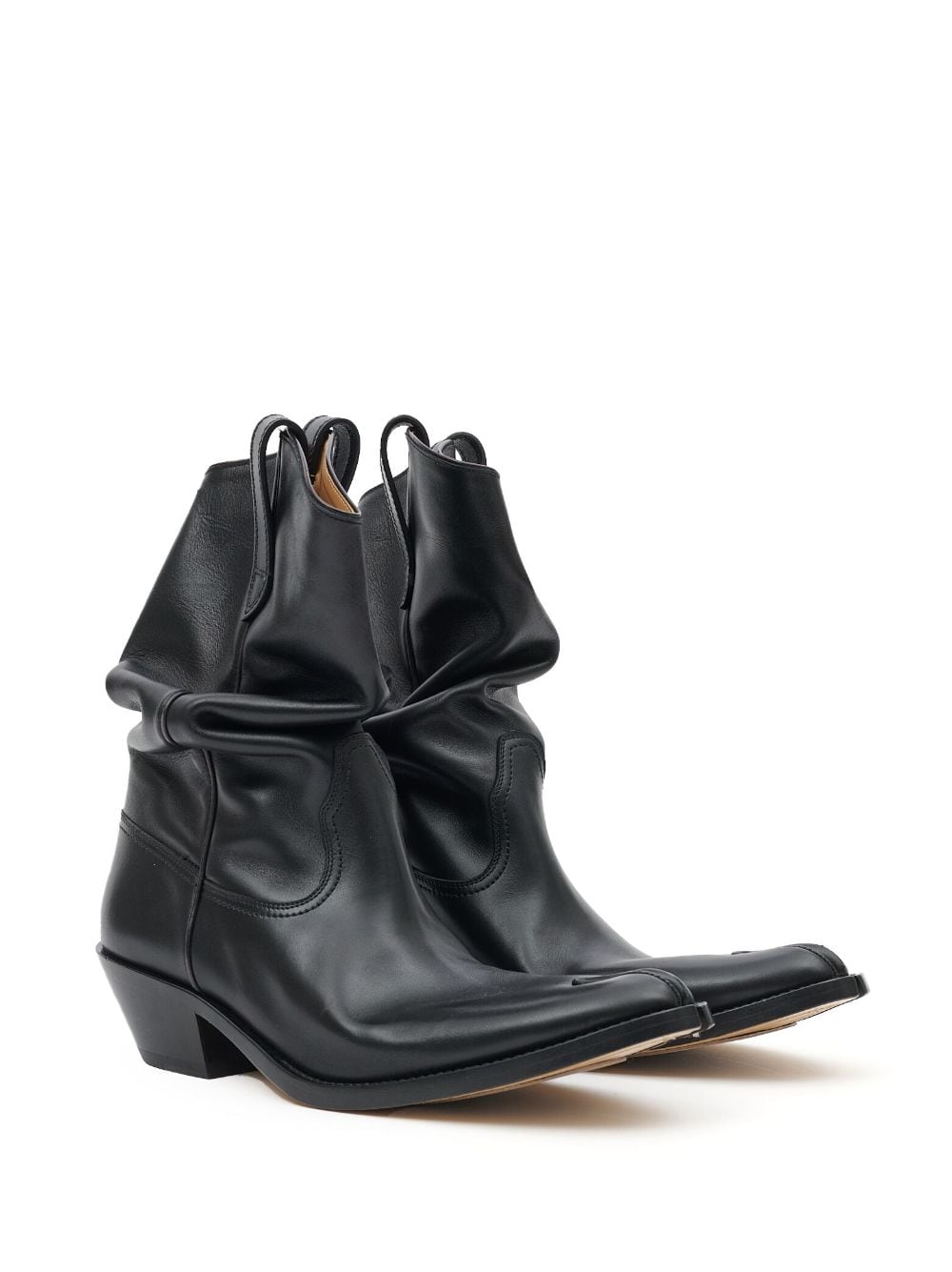 Maison Margiela MAISON MARGIELA- Tabi Western Leather Ankle Boots