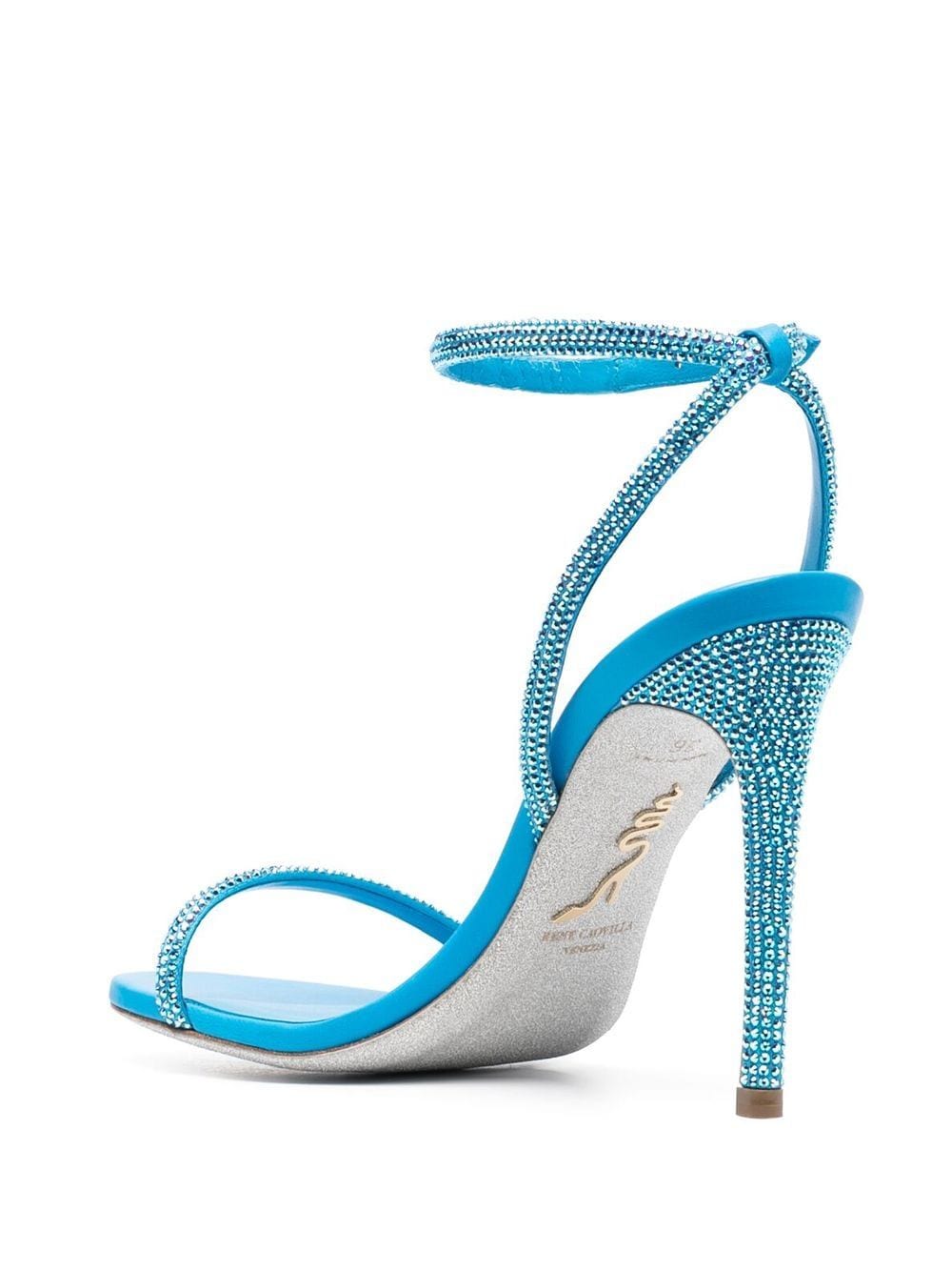 René Caovilla RENÉ CAOVILLA- Ellabrita Crystal Embellished Heel Sandals