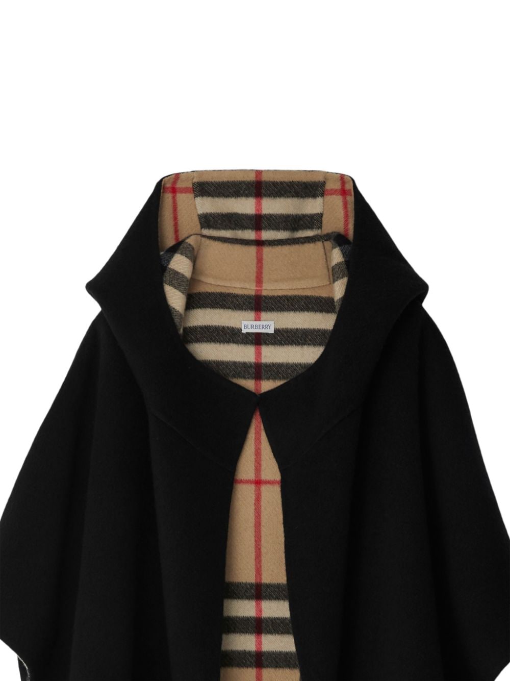 Burberry BURBERRY- Check Motif Cashmere Cape