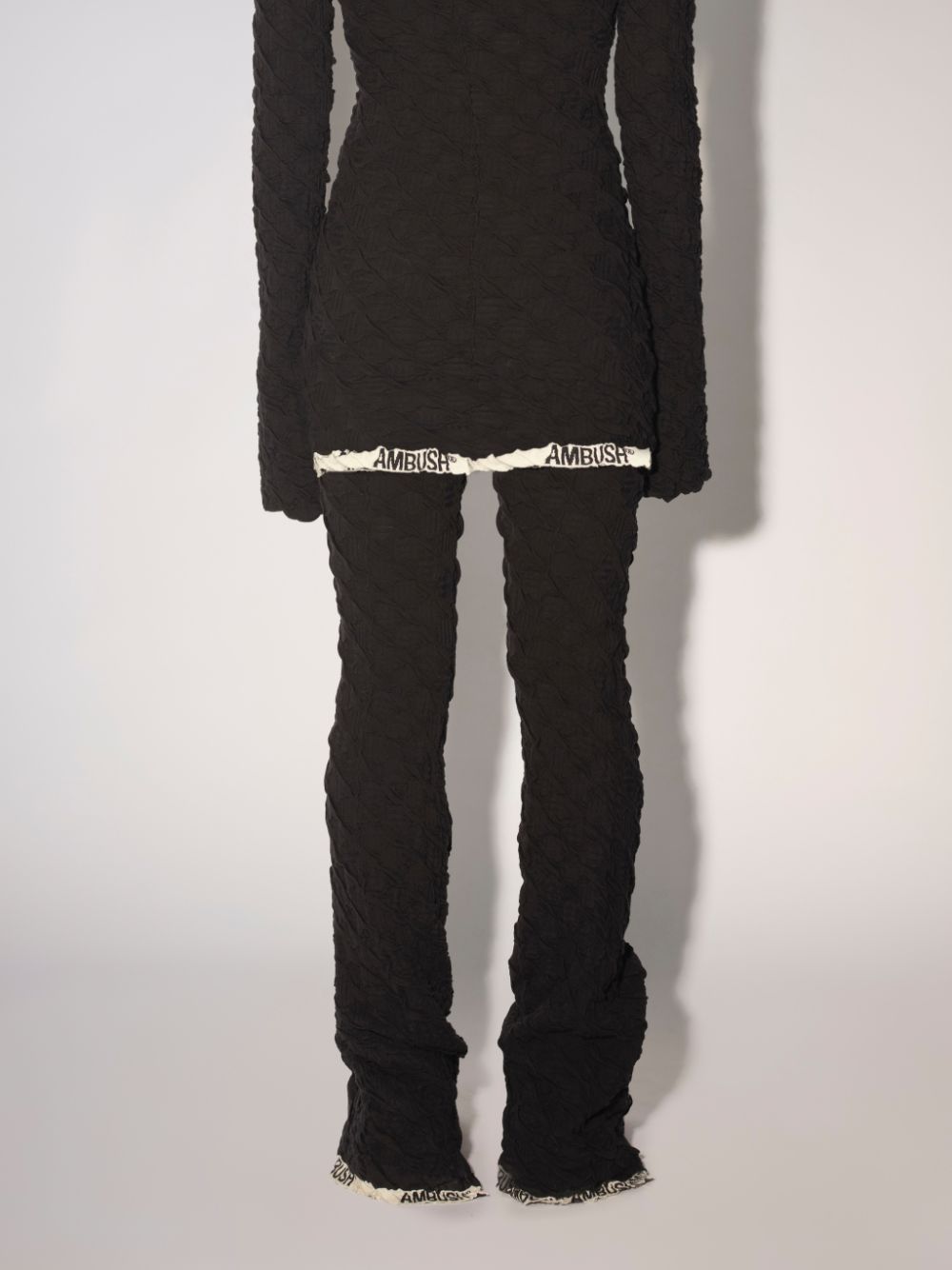 AMBUSH AMBUSH- High Waist Flared Knit Trousers