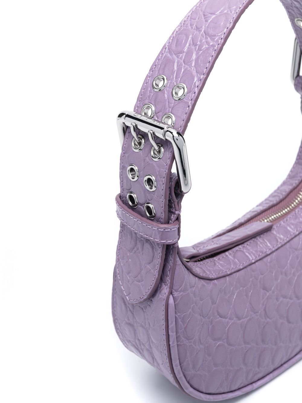 BY FAR BY FAR- Mini Soho Croco Embossed Leather Shoulder Bag