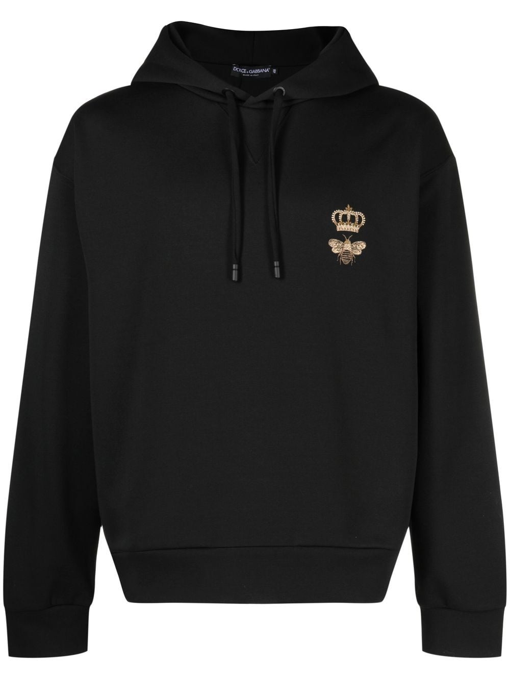 Dolce & Gabbana DOLCE & GABBANA- Cotton Hoodie With Bee And Crown Logo