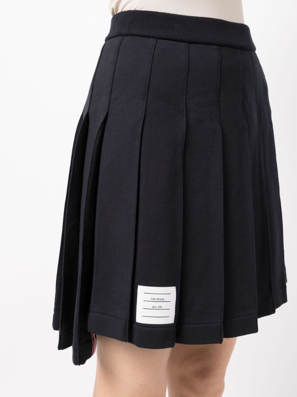 Thom Browne THOM BROWNE- Pleated Cotton Mini Skirt