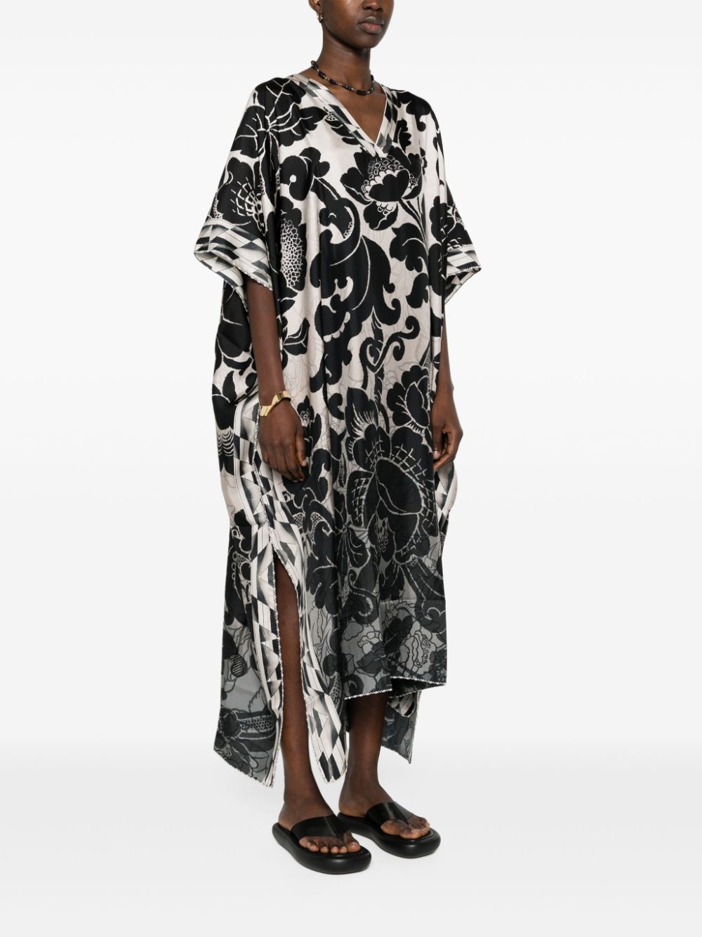 Pierre-Louis Mascia PIERRE-LOUIS MASCIA- Printed Silk Caftan Dress