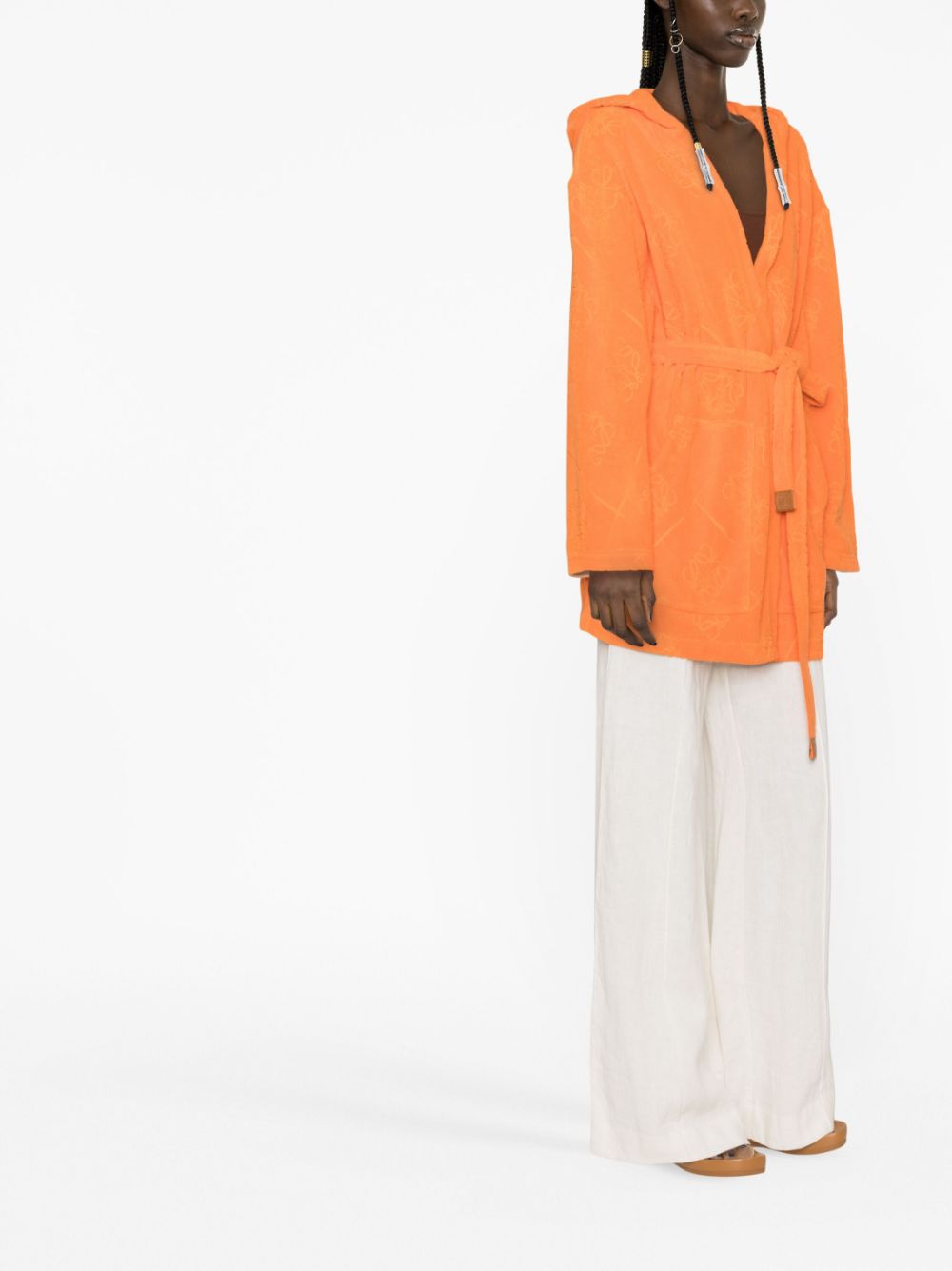 Loewe Paula's Ibiza LOEWE PAULA'S IBIZA- Anagram Jacquard Robe Coat