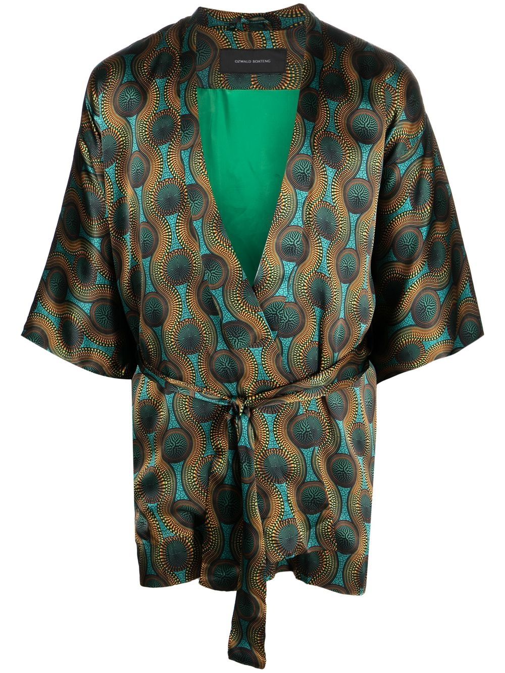 Ozwald boateng OZWALD BOATENG- Printed Silk Short Kimono
