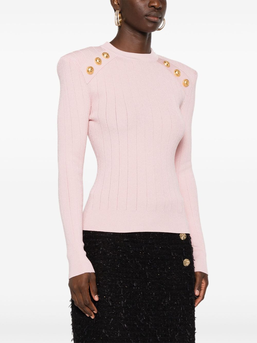 Balmain BALMAIN- Buttoned Knitted Pullover