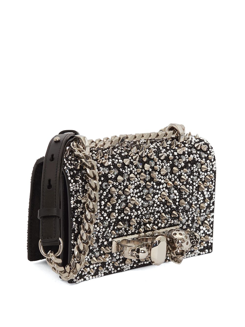 Alexander McQueen ALEXANDER MCQUEEN- Mini Jewelled Satchel Crossbody Bag