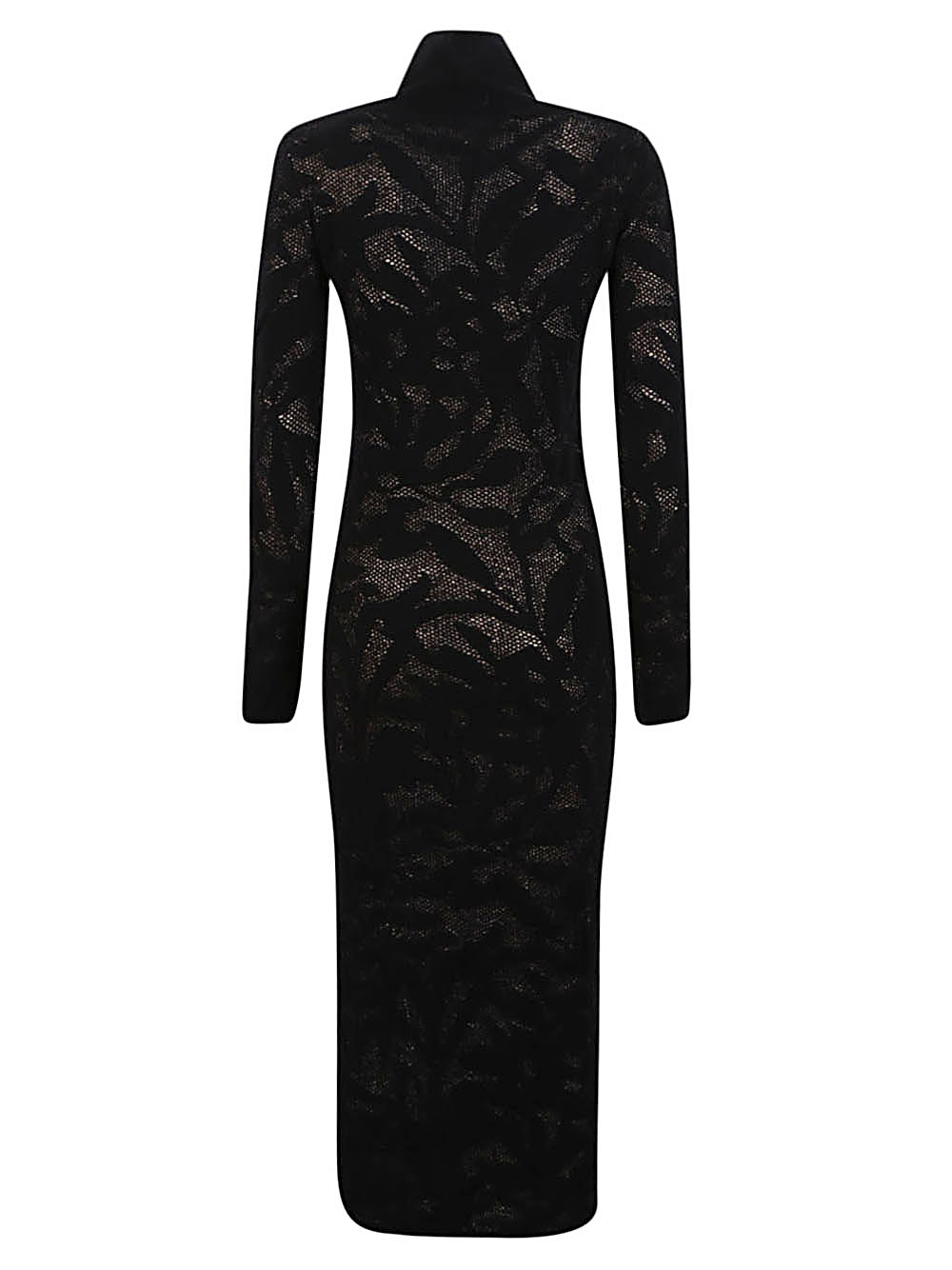 Liviana Conti LIVIANA CONTI- Lace Details Wool Blend Midi Dress