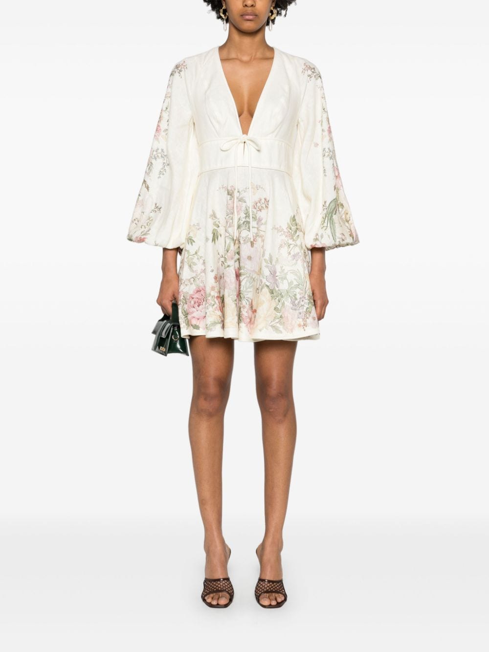 Zimmermann ZIMMERMANN- Floral Print Linen Mini Dress