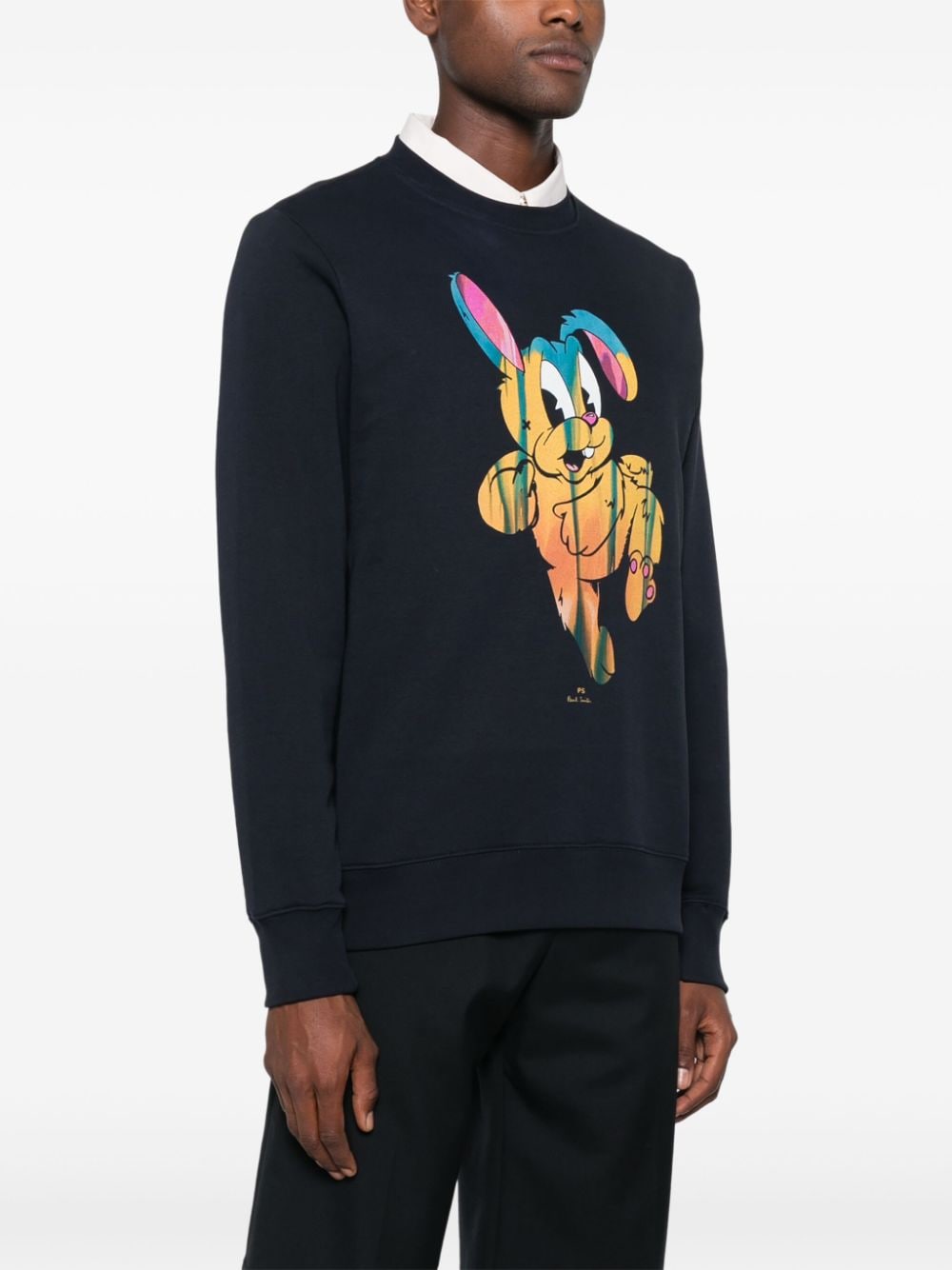 Ps Paul Smith PS PAUL SMITH- Painted Bunny Cotton Sweatshirt