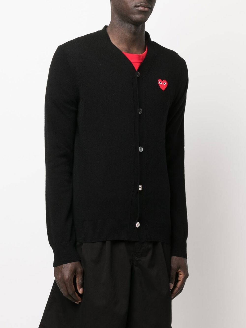 Comme Des Garçons Play COMME DES GARCONS PLAY- Logo Wool Cardigan