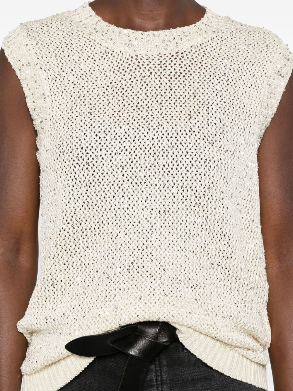 Golden Goose GOLDEN GOOSE- Sequined Knitted Vest