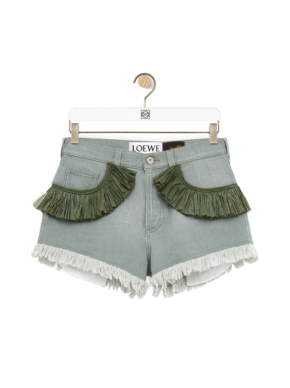 Loewe Paula's Ibiza LOEWE PAULA'S IBIZA- Frayed Denim Shorts