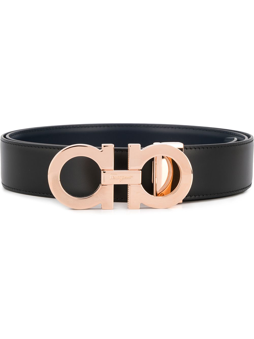 Ferragamo FERRAGAMO- Gancini Leather Reversible Belt