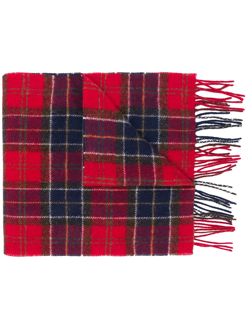 Barbour BARBOUR- Wool Scarf With Tartan Motif