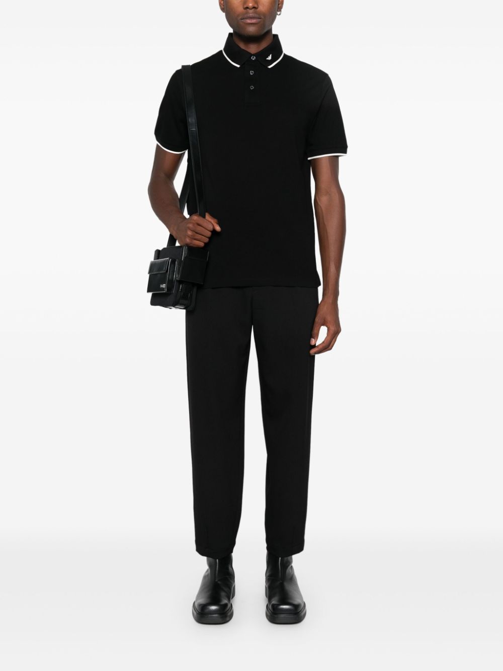 Emporio Armani EMPORIO ARMANI- Logo Cotton Polo Shirt