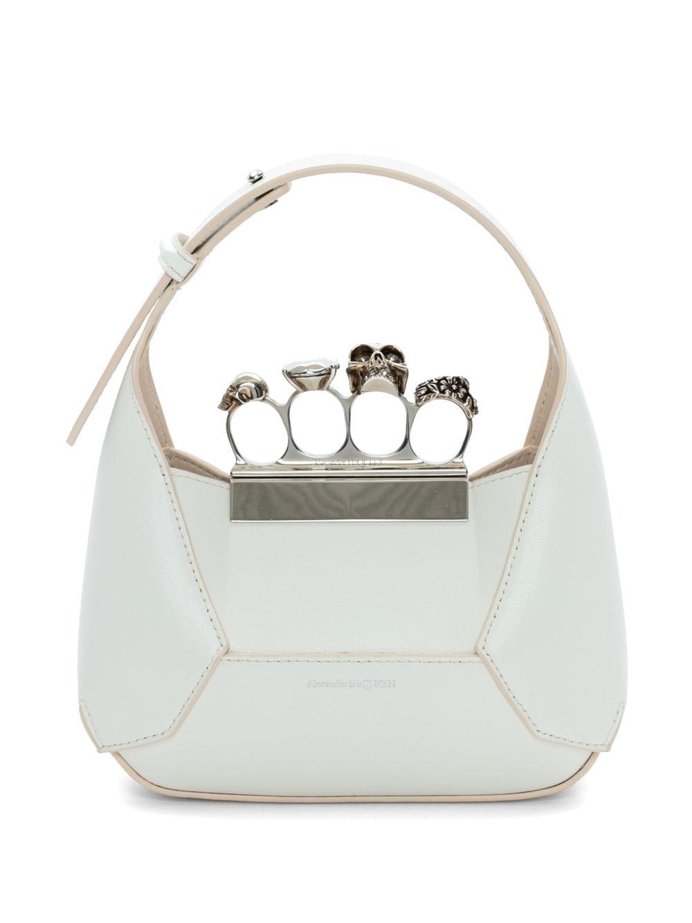 Alexander McQueen ALEXANDER MCQUEEN- Jewelled Hobo Mini Leather Shoulder Bag